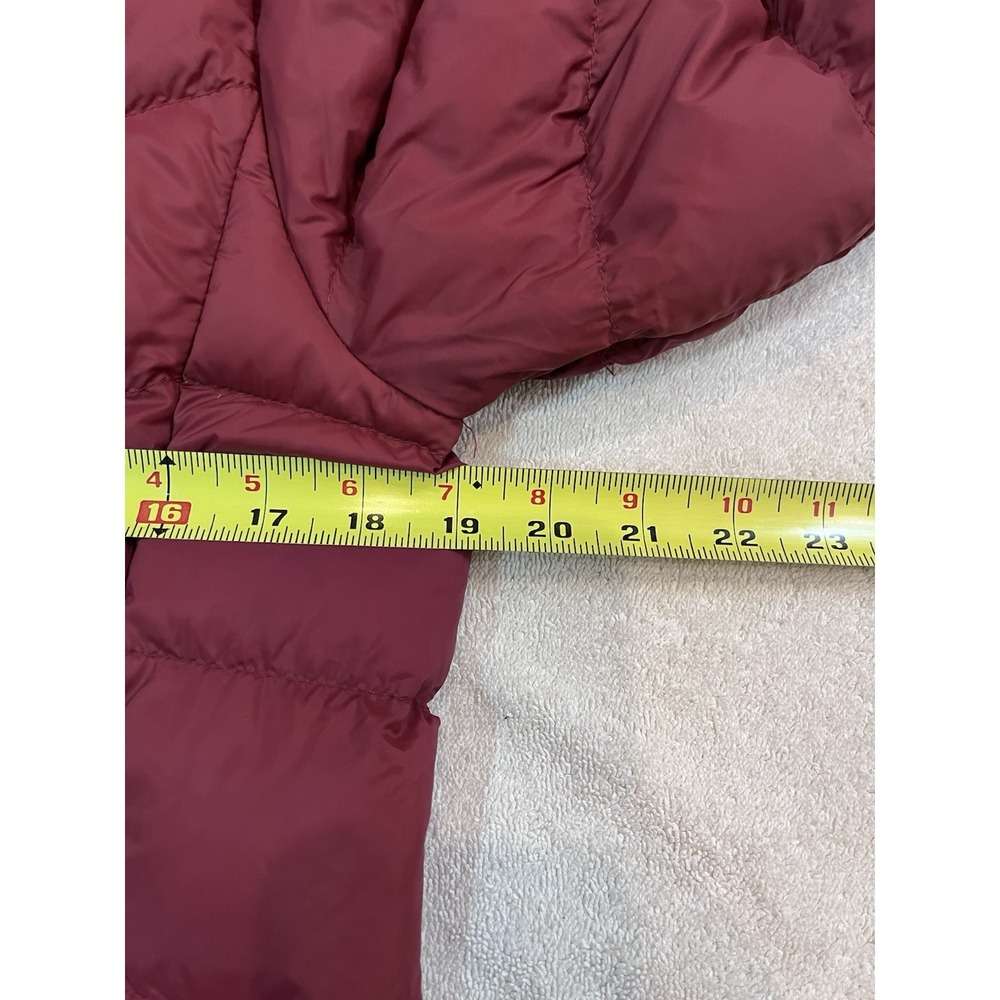 Eddie Bauer Jacket Womens S Maroon EB650 Down Puffer Zip Lightweight Hooded - Picture 7 of 8